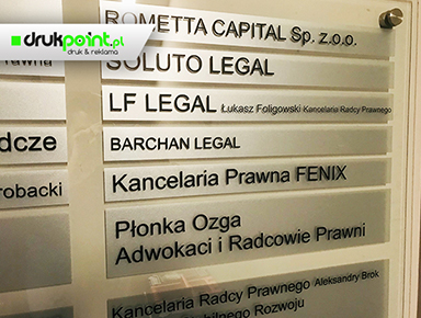 tablice informacyjne zbiorcze, nazwy firm Radom, Warszawa