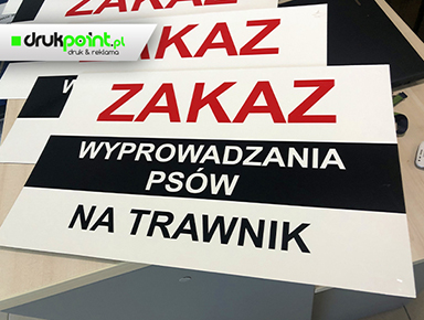 tabliczki zakazów Radom, Warszawa