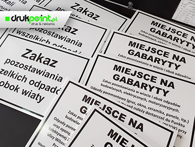 tabliczki zakazów Radom, Warszawa